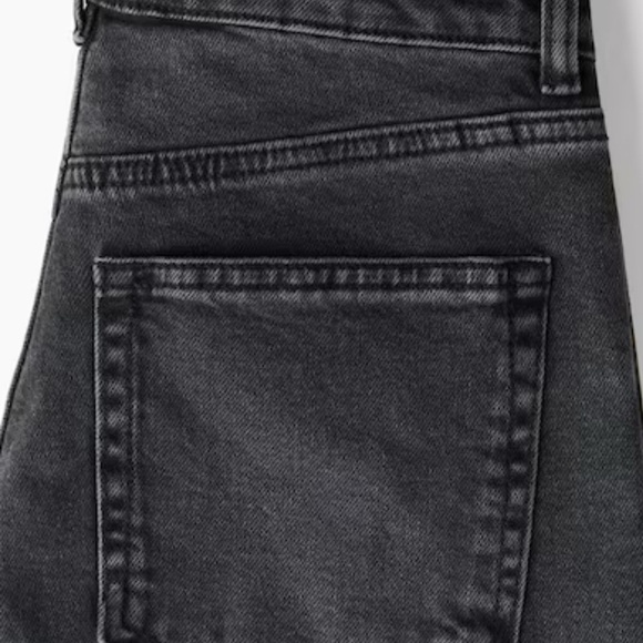 H&M 5-pocket Wide High Waist Cotton Black Jeans size 2 - Picture 4 of 5